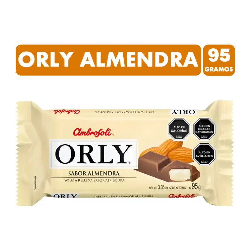 Chocolate Orly Almendra De Ambrosoli (barra 95 Gramos)