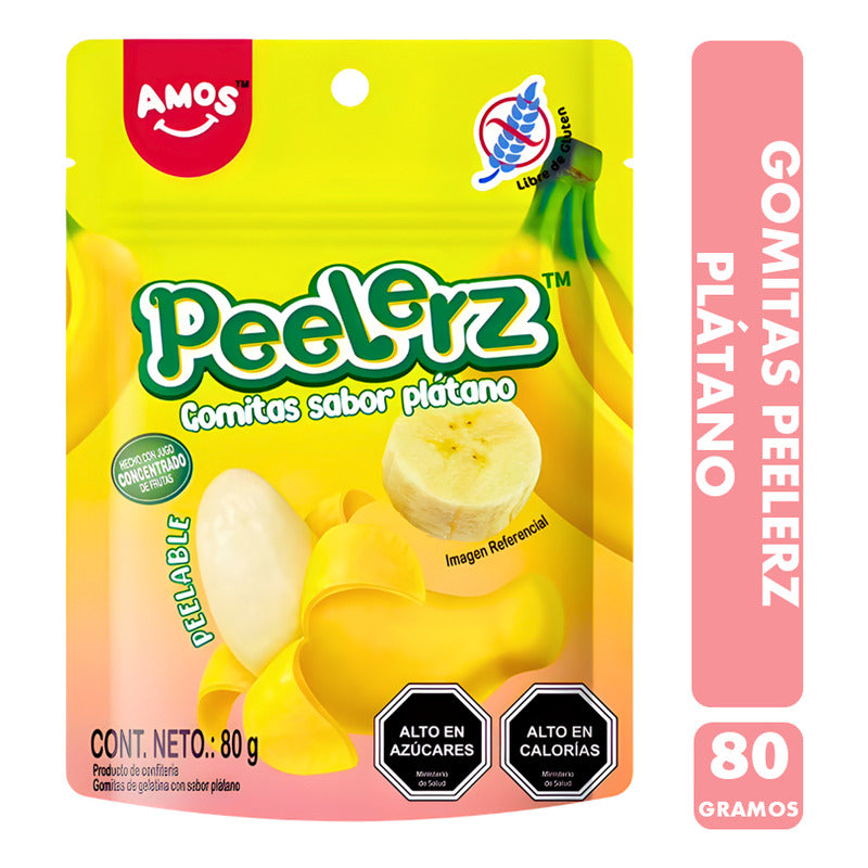Gomitas Virales Peelerz Sabor Plátano Pelables Sin Gluten