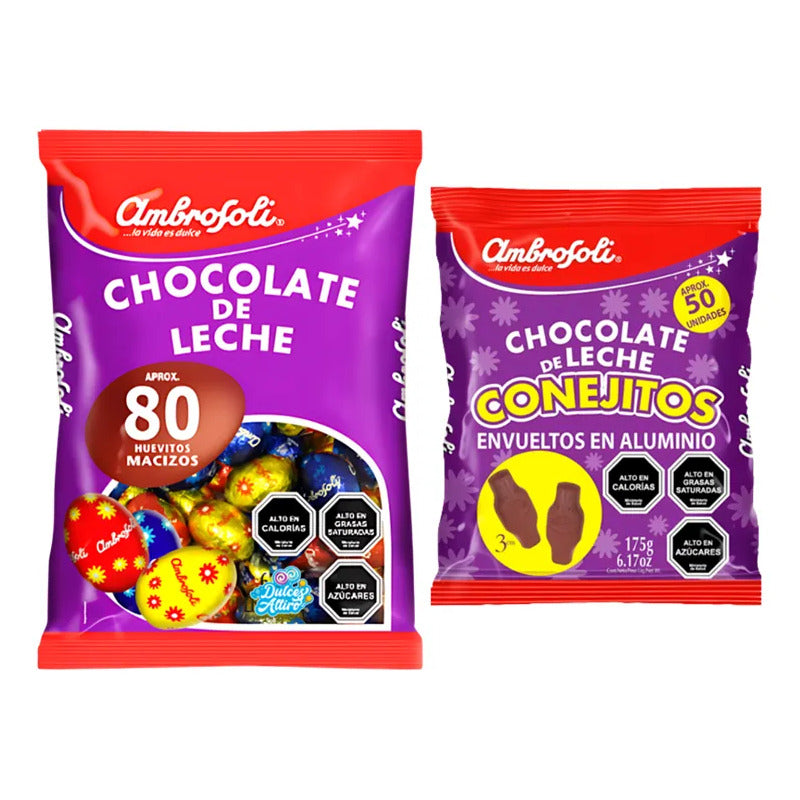 Pack Huevitos De Pascua Ambrosoli + Conejitos Ambrosoli