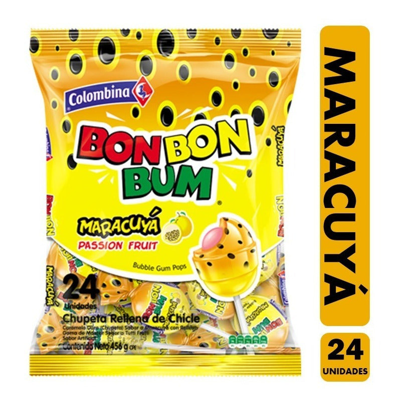 Coyac Bon Bon Bum Sabor Maracuyá - (bolsa Con 24 Unidades).