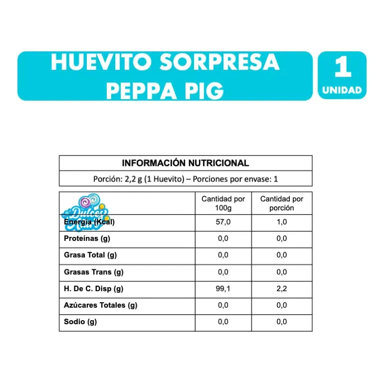 Huevitos Coleccionables Peppa Pig Brickell Candy Sin Azúcar
