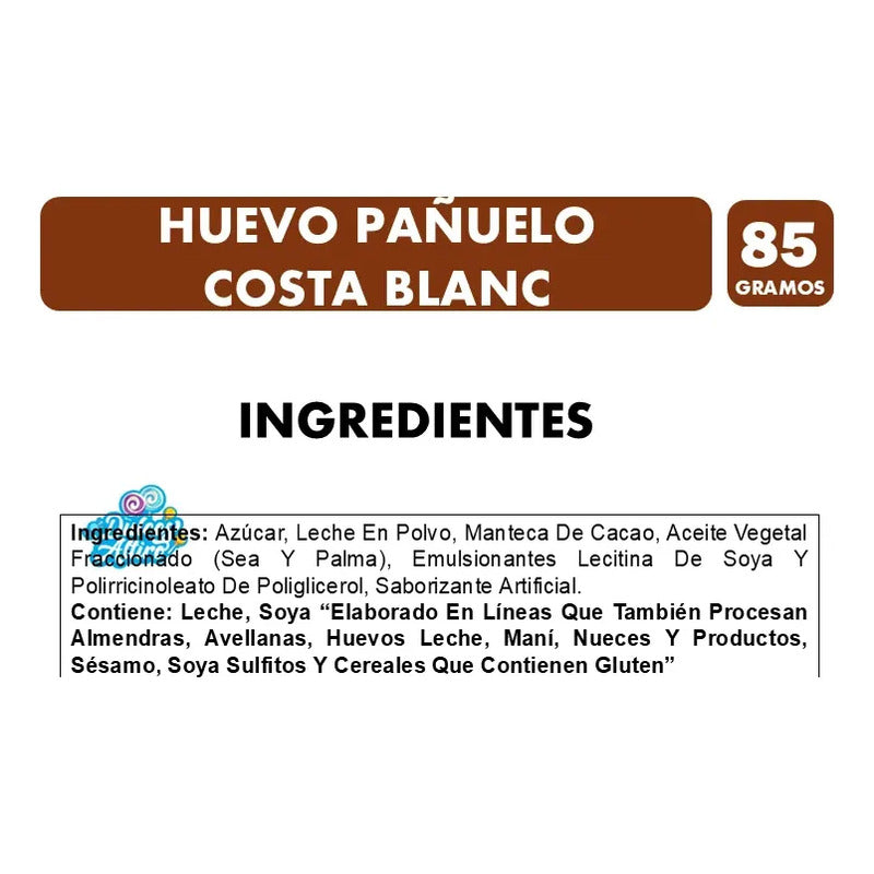 Huevo Pañuelo Grande Chocolate Blanco Costa Blanc (85g)