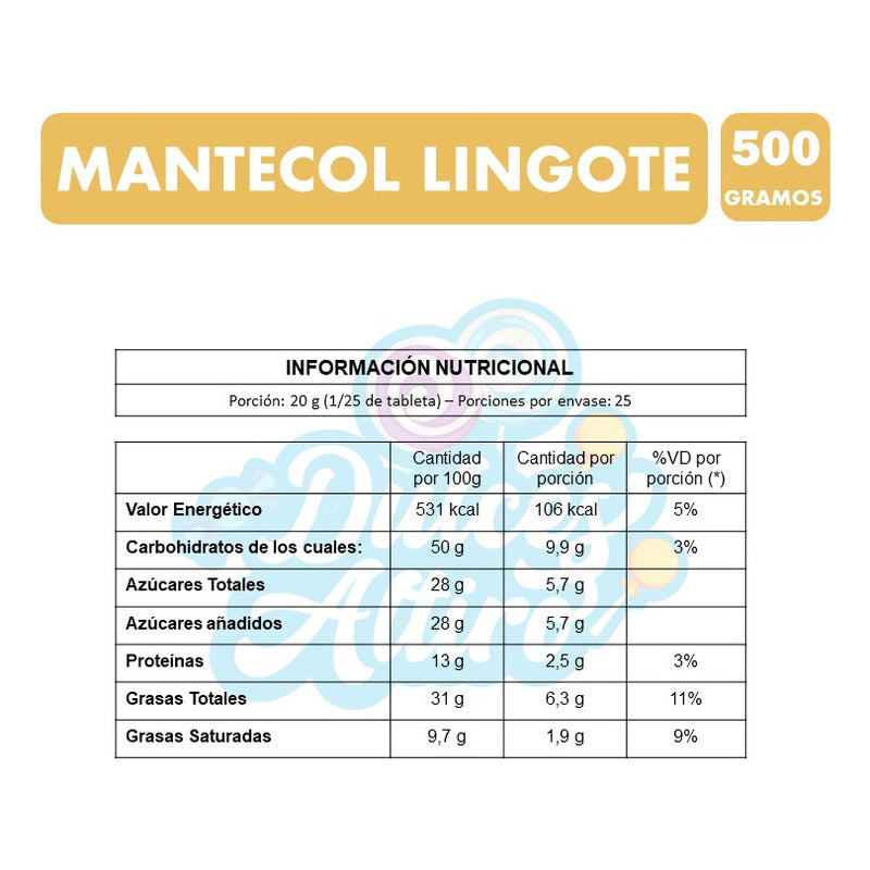 Mantecol Gigante Envase Dorado -sin Tacc(contiene 500gramos)