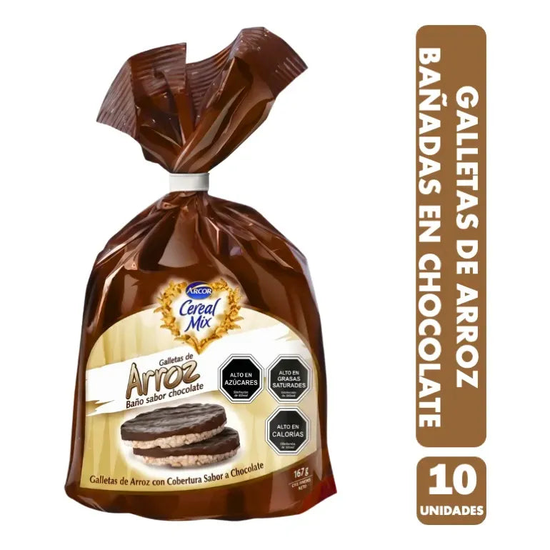 Galletas De Arroz Sabor Chocolate De Arcor (contiene 167 Gr)