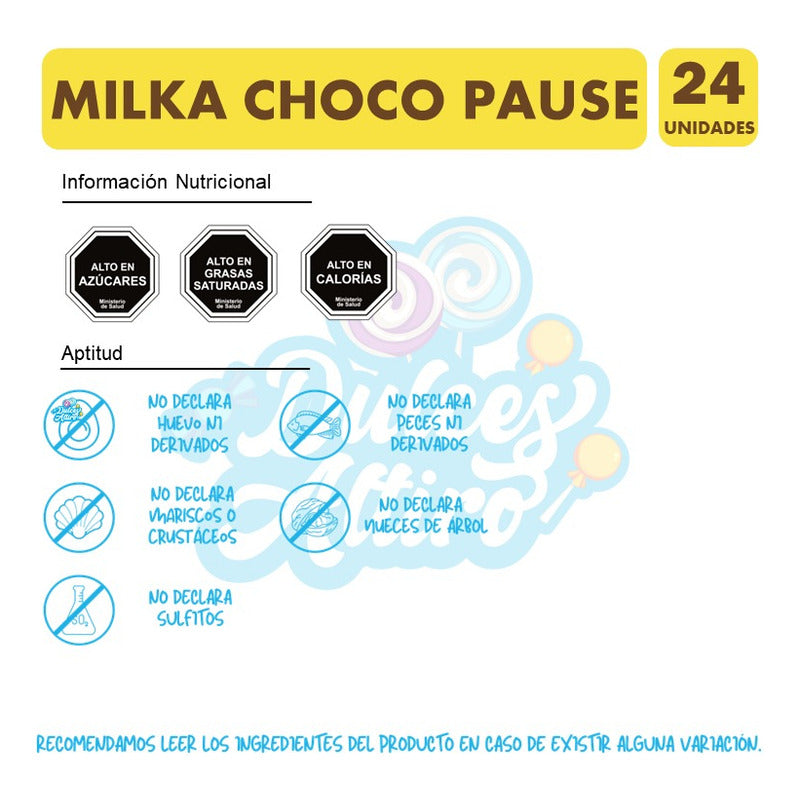 Milka Choco Pause - Oblea Bañada En Chocolate (caja Con 24u)