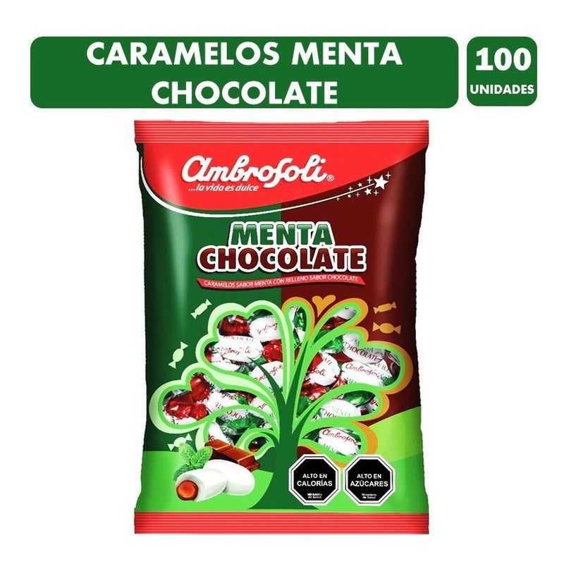 Dulces Sabor Menta Chocolate De Ambrosoli (bolsa Con 100 Un)