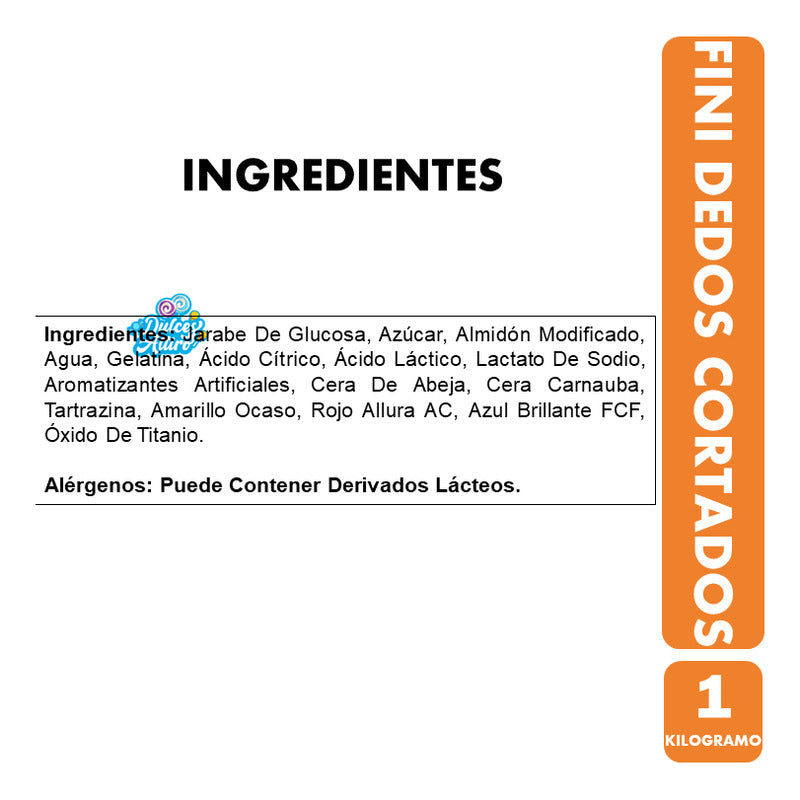 Gomitas Fini Dedos Cortados - Sin Gluten - Bolsa De 1kg