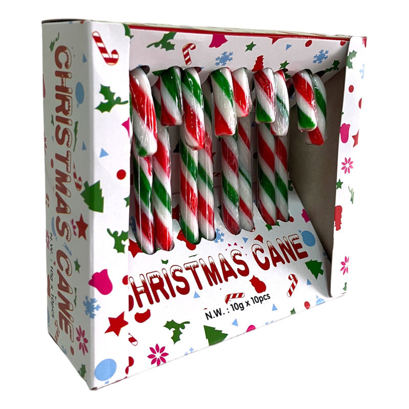 Bastones Navideños Para Colgar En Navidad (caja De 10u)