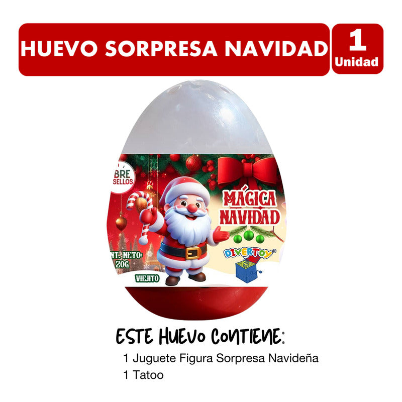 Huevo Sorpresa Unitario - Figuras Surtidas Navideñas
