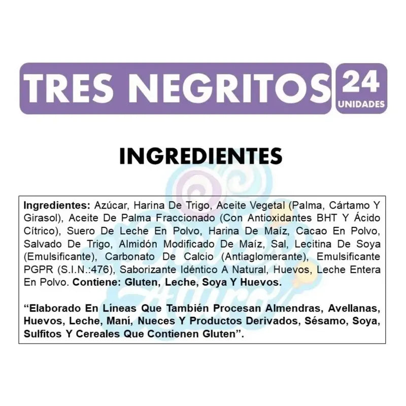 Galleta Los Tres Negritos De Ambrosoli (bolsa Con 24 U)