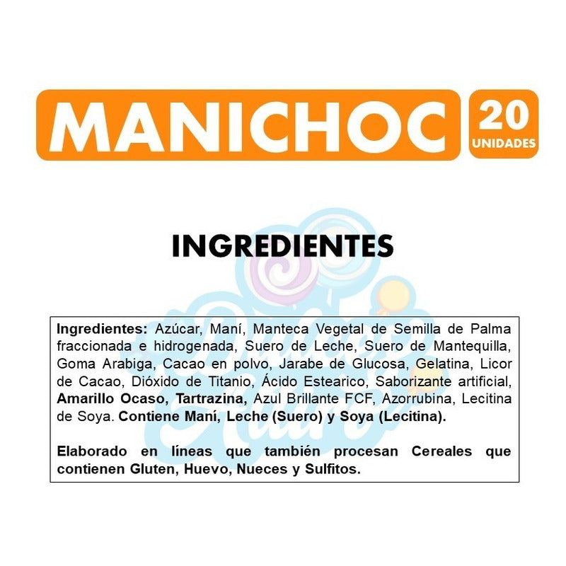 Manichoc - Golosina Especial Para Colación (pack Con 20 Un)