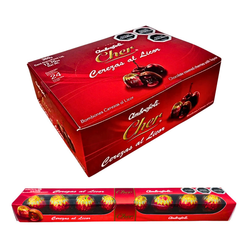 Pack De Bombones Chocolates Cerezas Al Licor  (2 Unidades)