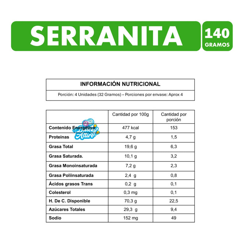 Galletas Serranita Sabor A Limón  (bolsa 140 Gramos)