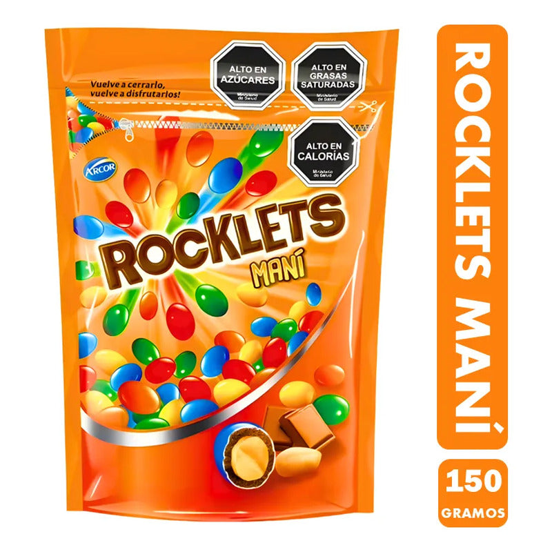 Rocklets Maní - Maní Con Sabor A Chocolate Con Caramelo