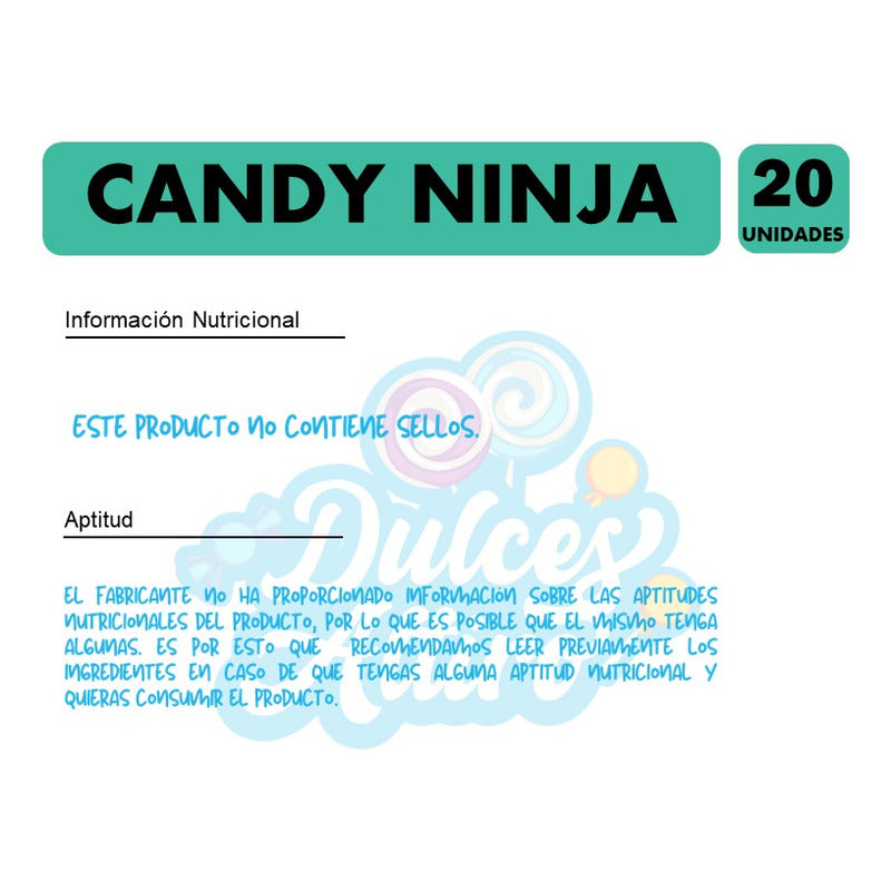 Dulces Candy Ninja - Libre De Sellos (contiene 20 Unidades).