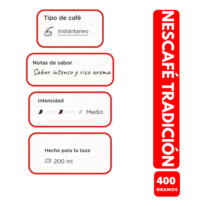 Nescafé Café Instantáneo Formato Conveniente (tarro De 400g)
