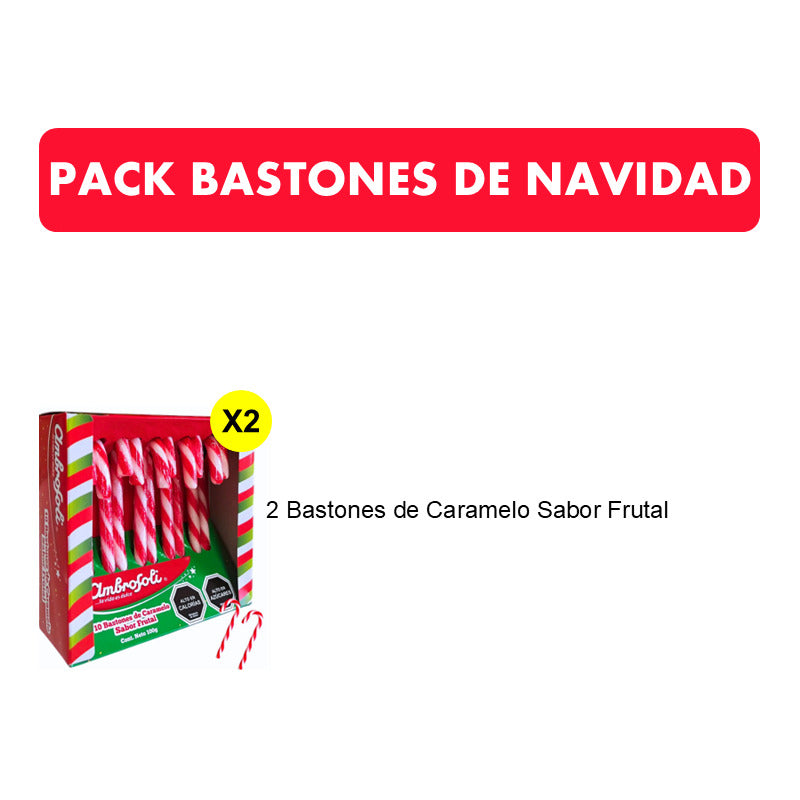 Dulces Para Navidad - Bastones Navideños Ambrosoli (pack 2u)