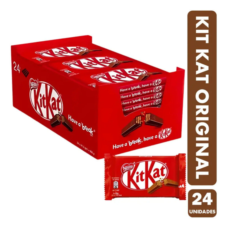 Kit Kat Original - Oblea Bañada En Chocolate (display 24u)
