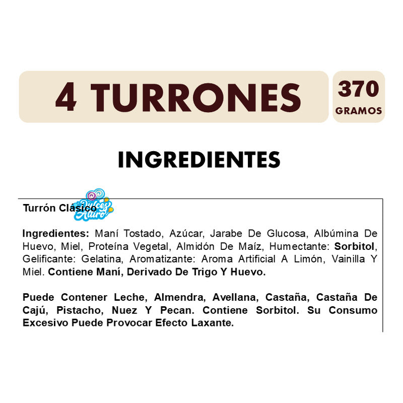 Turrones Surtidos - Especial Para Regalo (caja Con 4 Uni)