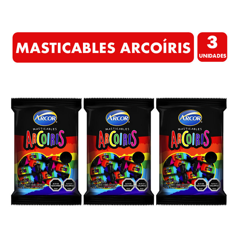 Dulces Para Halloween - Masticables Arcoíris (pack 3 Uni)