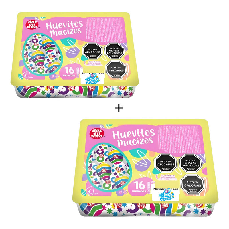 Huevitos Dos En Uno - Pack 2 Bandeja De 16 Unidades