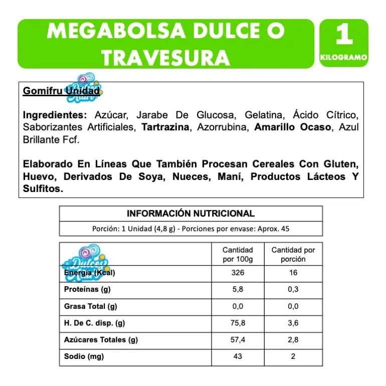 Dulces De Halloween - Mega Piñata Dulce O Travesura (1 Kg)