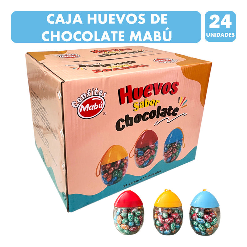 Huevos De Pascua Por Mayor Mabú (caja Con 24 Potes De 50uni)