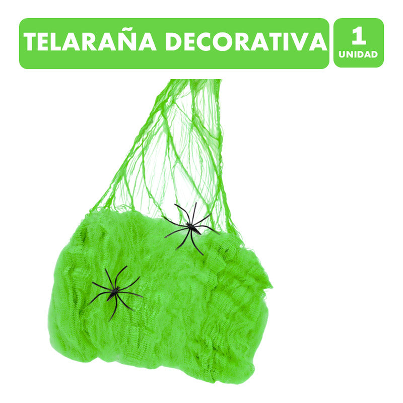 Telaraña Decorativa Verde Especial Halloween (20 Gramos)