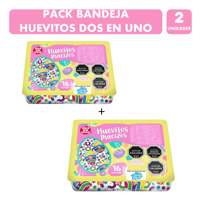 Huevitos Dos En Uno - Pack 2 Bandeja De 16 Unidades