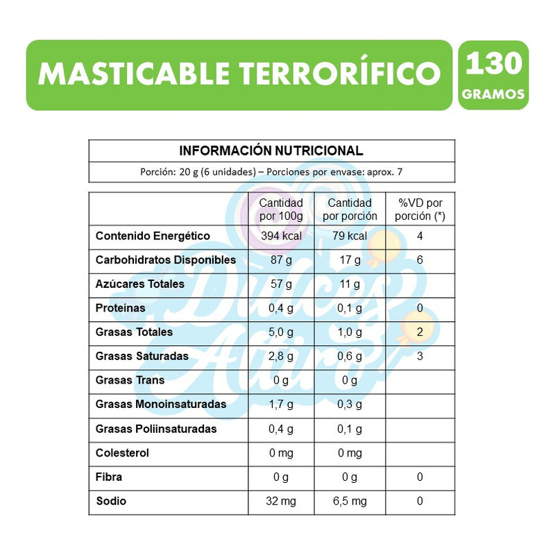 Caramelos Masticables Terrorificos - Halloween (bolsa 130gr)