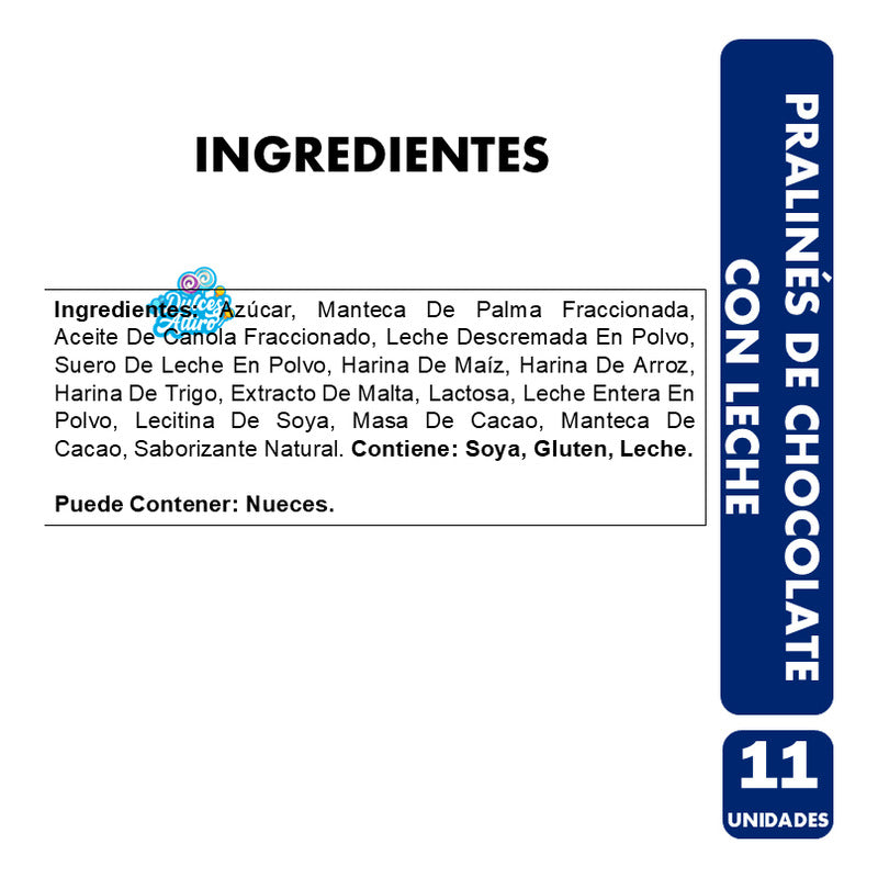 Bombones Pralines Milch Para Regalo En Caja Corazon Acrilica