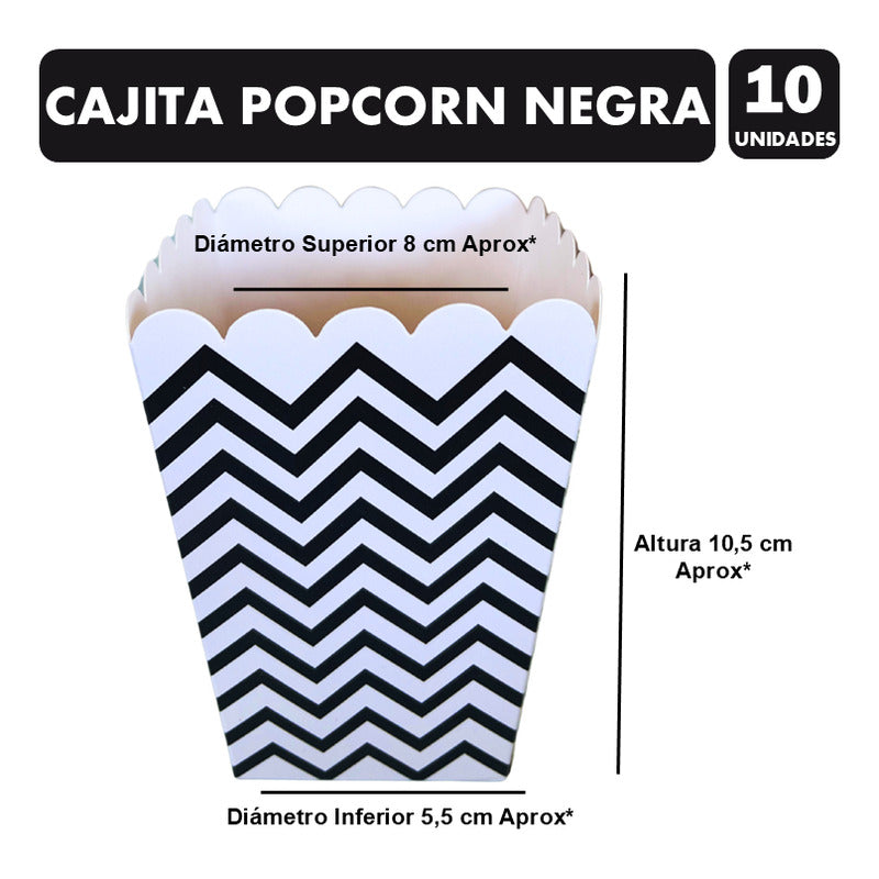 Pack Cumpleaños Negro-blanco -adornos Accesorios Decoración