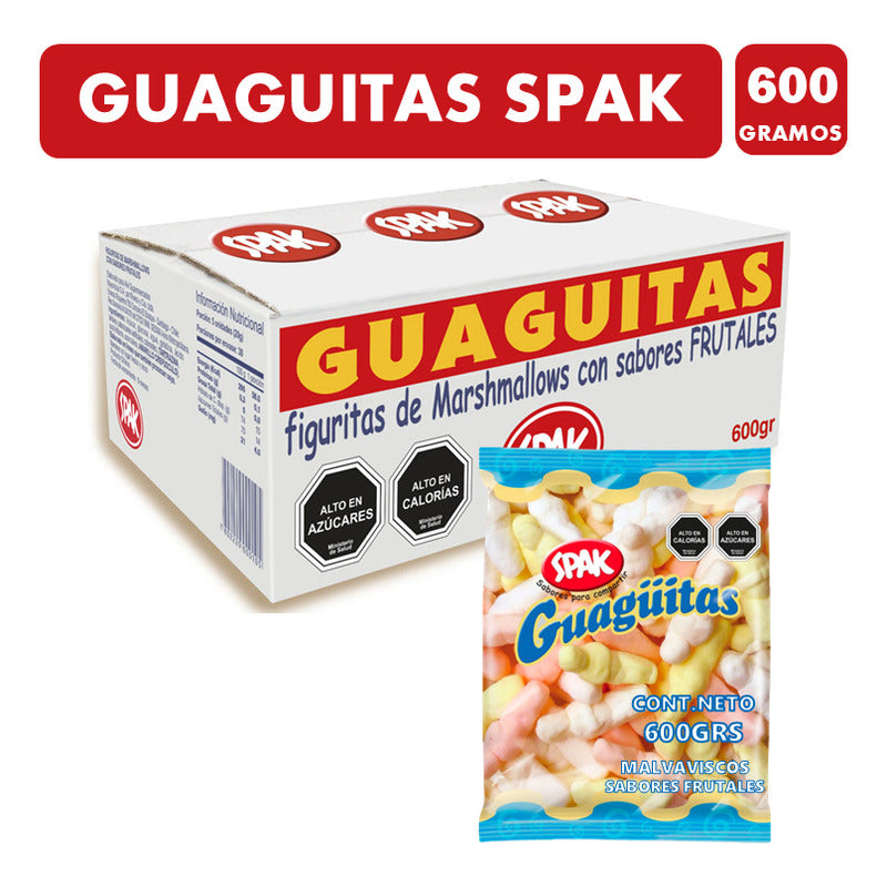 Marshmallows Guagüitas Sabores Frutales De Spak (caja 600gr)