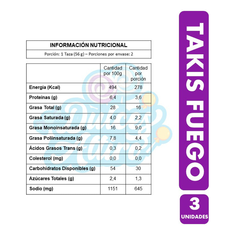 Takis Fuego - Extremo Sabor Ají Y Limón (pack De 3 Unidades)