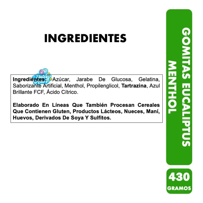 Gomitas Eucaliptus Mentol De Infancia - (bolsa De 430 Gr)