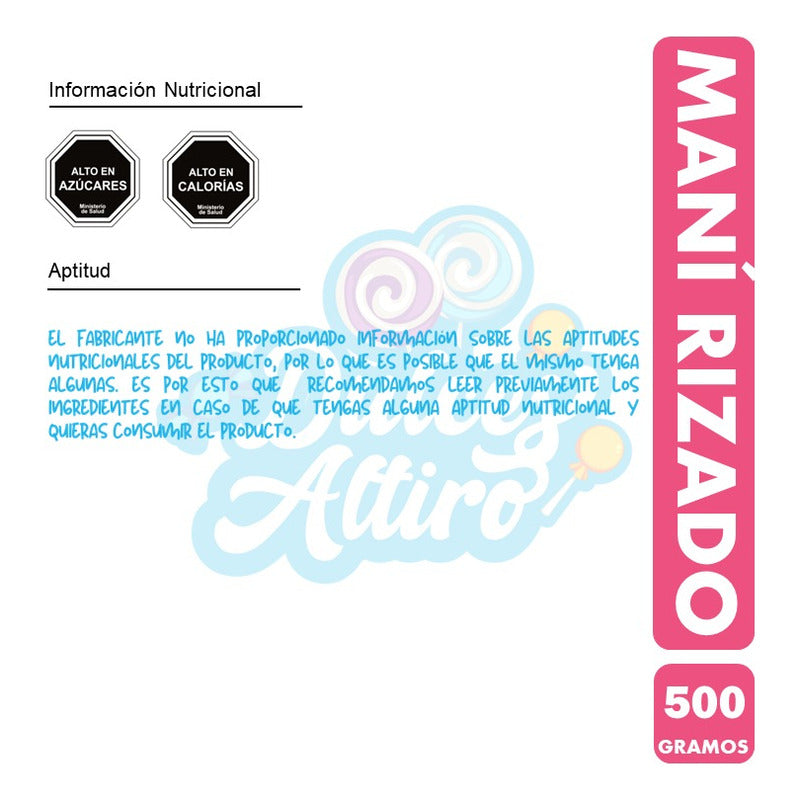 Maní Rizado Fruna - Maní Confitado (bolsa De 500 Gramos)
