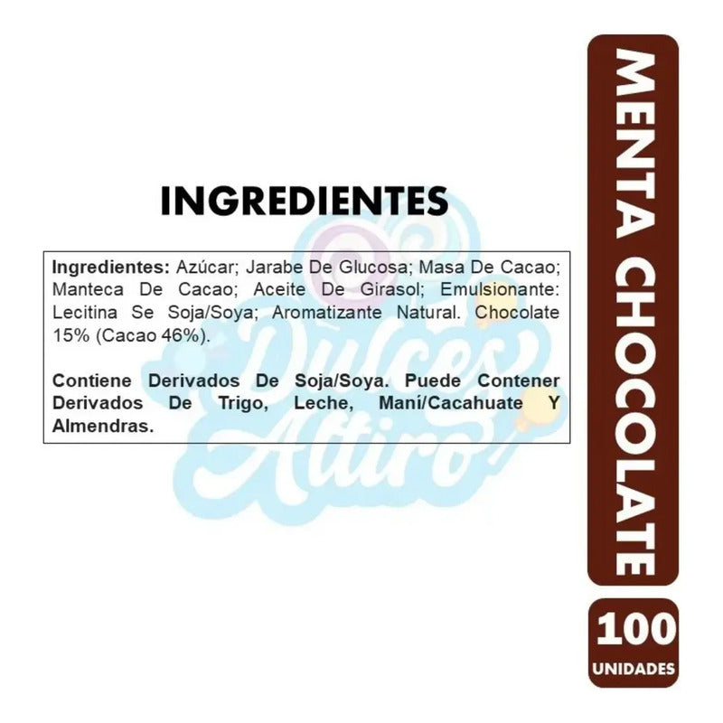 Caramelo Menta Chocolate De Arcor (bolsa 100 Unidades)