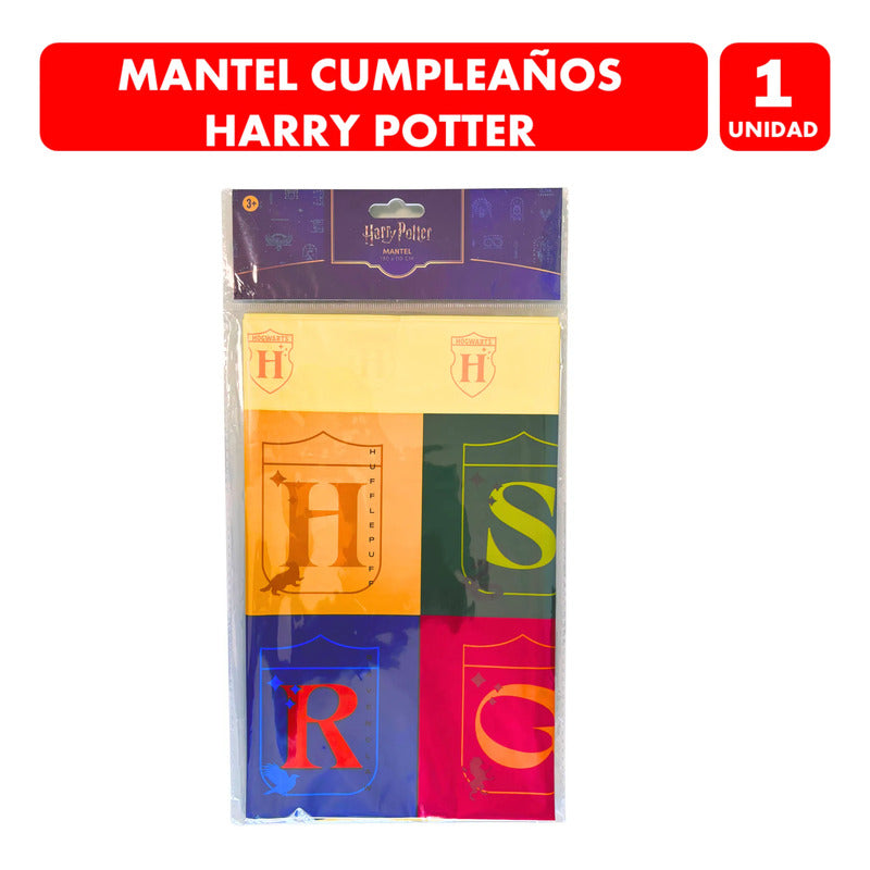 Mantel De Cumpleaños Tematica Harry Potter 180x110cm Multicolor Mantel De Cumpleaños