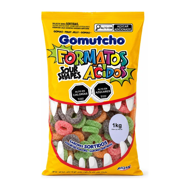 Gomitas Gomutcho Ácidas En Forma De Aros (bolsa De 1 Kg)