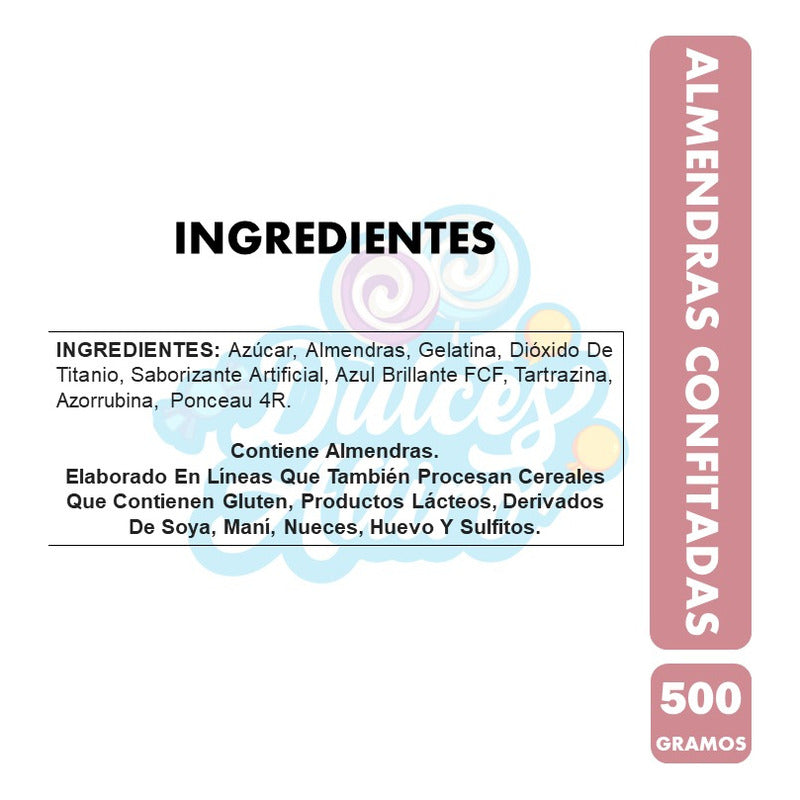 Almedras Confitadas- Confite De Mabu (bolsa Con 500 Gramos)