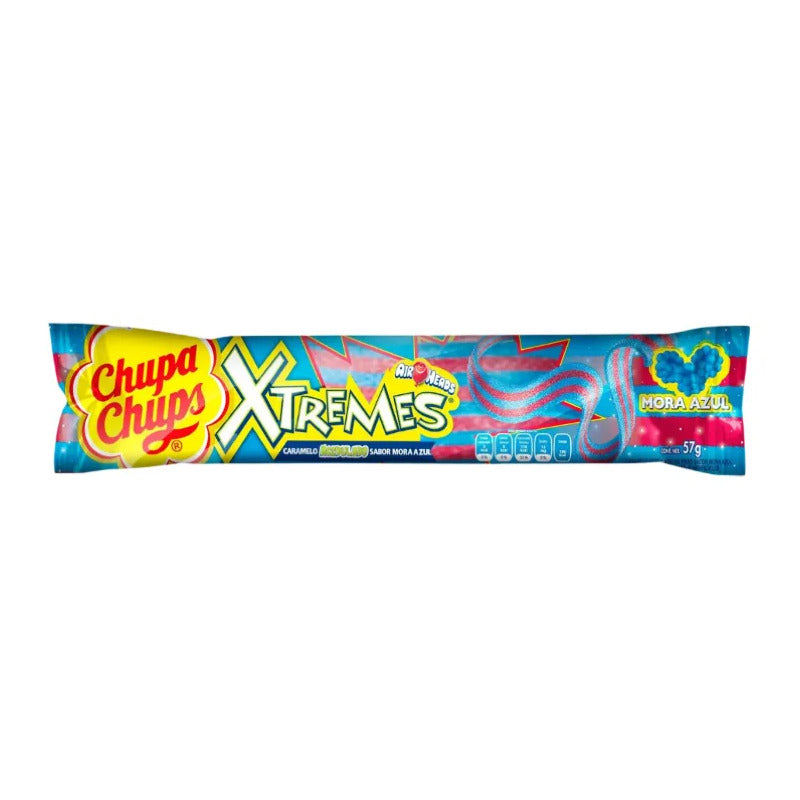 Gomitas Ácidas Xtremes Chupa Chups - Sabor Mora Azul (1u)