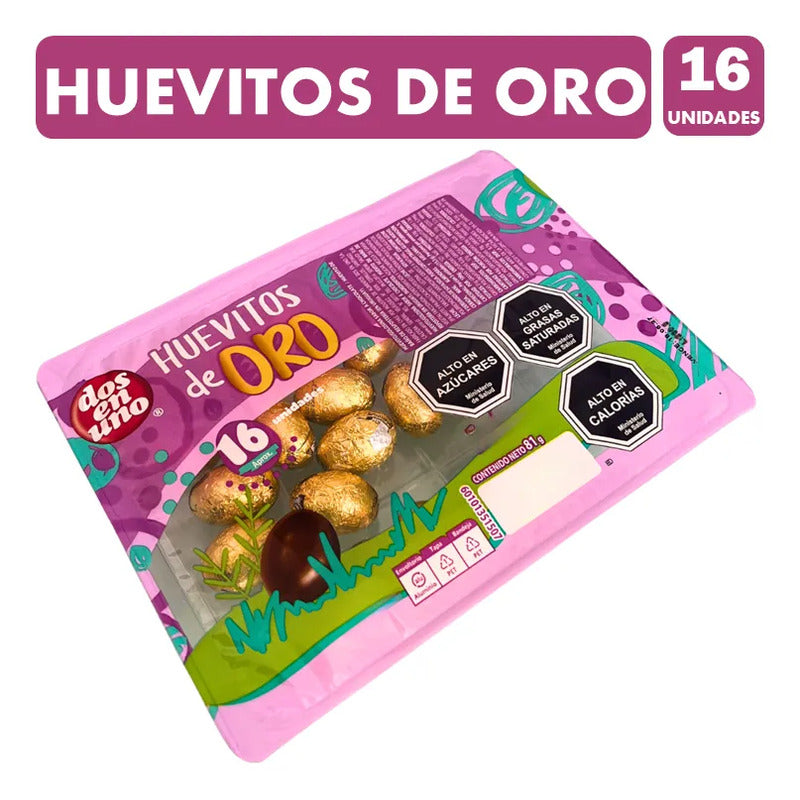 Huevitos De Pascua - Huevitos De Oro De Chocolate (16 Uni)