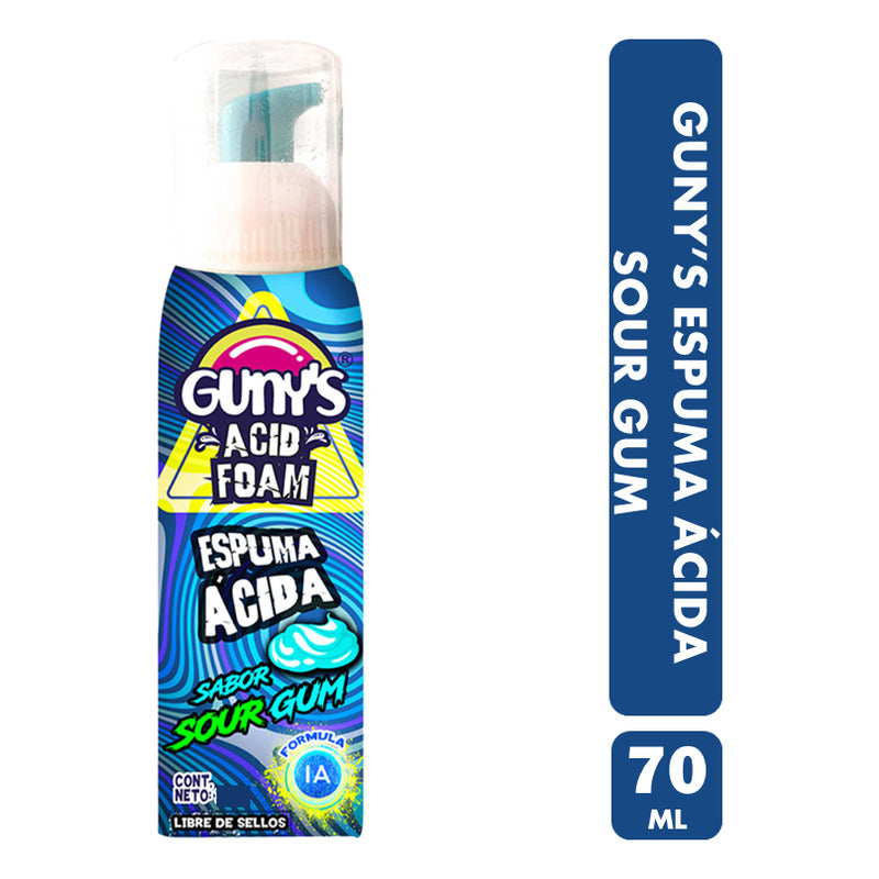 Dulces Guny's Espuma Ácida Sabor Sour Gum Sin Azúcar (70ml)