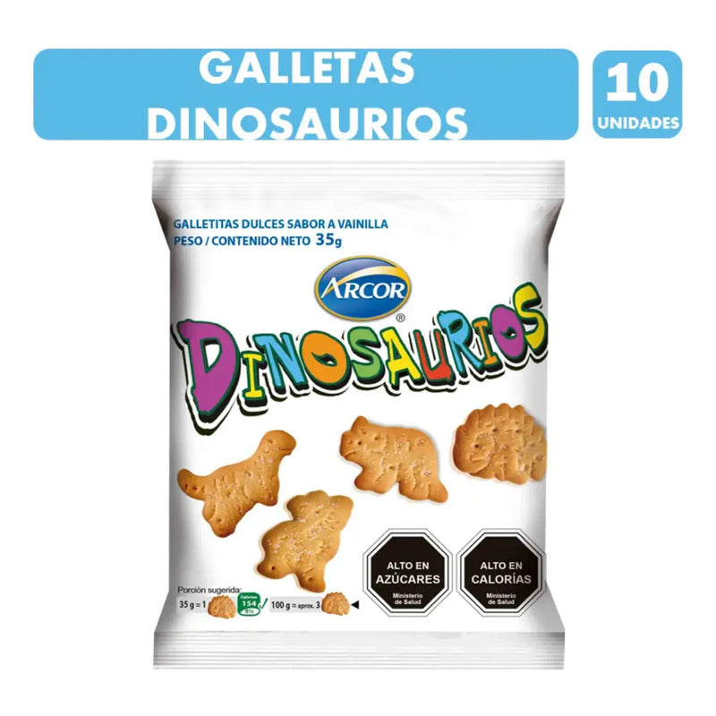 Galletas Dinosaurios Especial Colación (pack 10 Unidades)