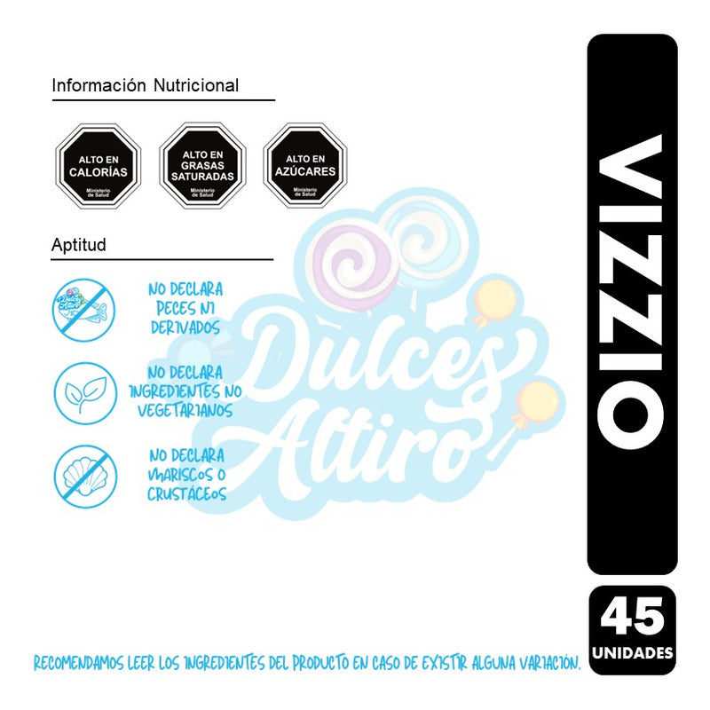Chocolates - Bombon Vizzio (display De 45 Unidades)