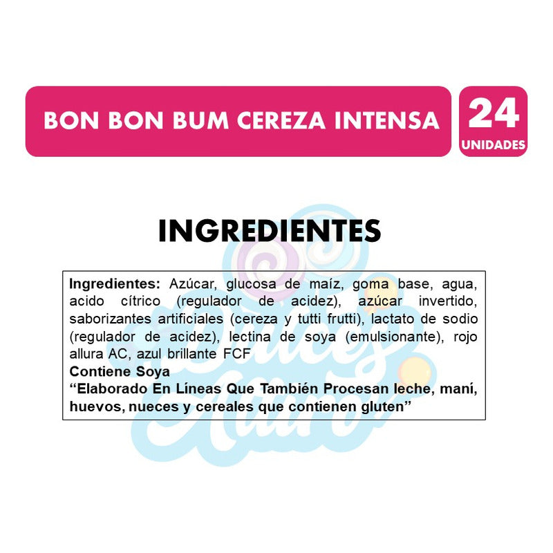Bon Bon Bum Sabor Cereza Intensa - Coyac´s (bolsa Con 24 Un)