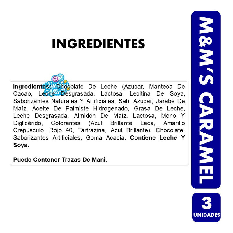 M&m Caramelo - Relleno Chocolate-caramelo (pack 3u De 40g)
