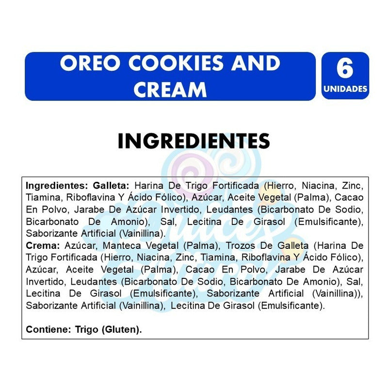 Galletas Oreo, Cookies And Cream - Pack 6 Unidades, 36g C/u.