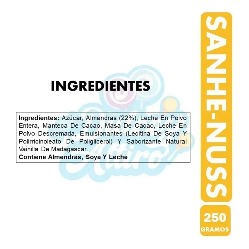 Barra De Chocolate Sahne Nuss De Nestlé ( 250gr)