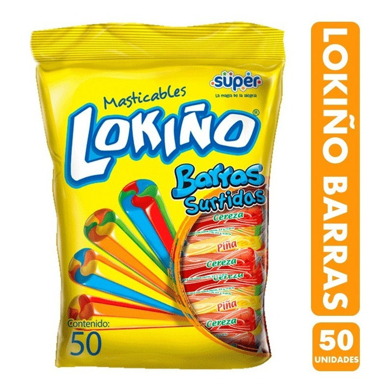 Masticables Lokiño Bolsa Barras Surtidas 400gr